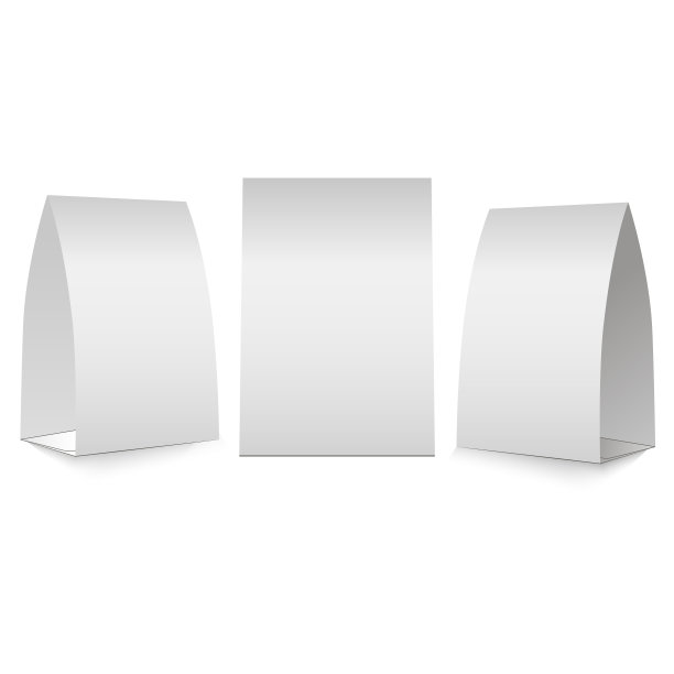 空白桌子帐篷与阴影孤立的白色背景。前，左，右视图图片下载