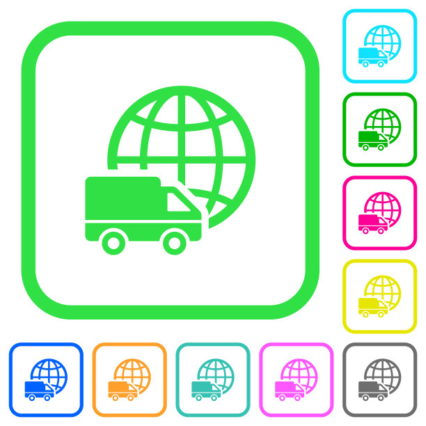 国际交通图标颜色鲜艳，图标平坦图片下载