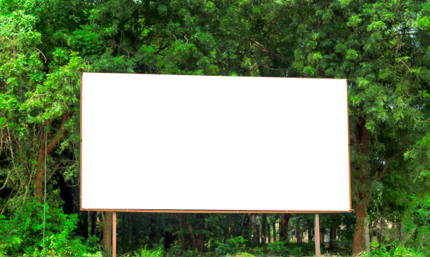 空白的广告牌。图片下载