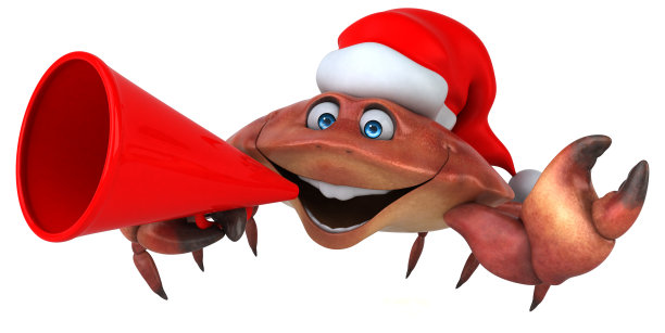 有趣的螃蟹- 3D插图图片下载