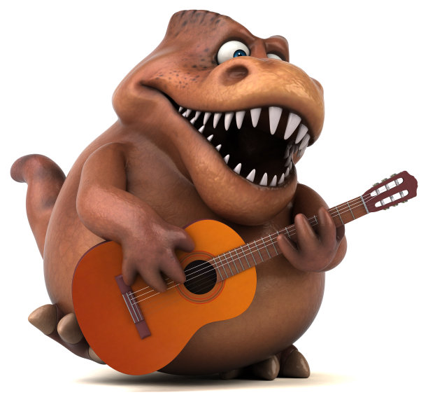 有趣的Trex - 3D插图图片下载