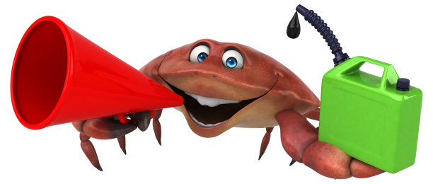 有趣的螃蟹- 3D插图图片下载