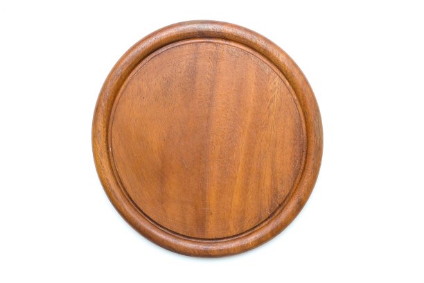 圆形木板孤立在白色背景上素材图片