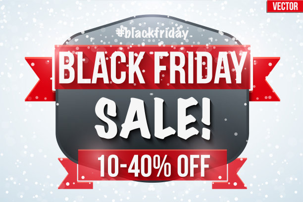 黑色星期五促销的徽章和标签图片下载