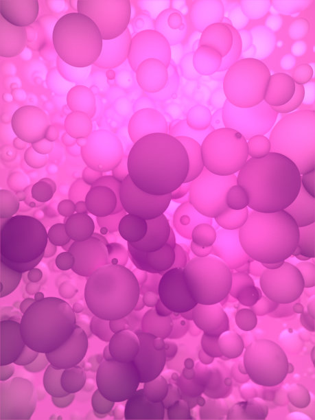 粉红色球体的抽象图案。三维渲染图片下载