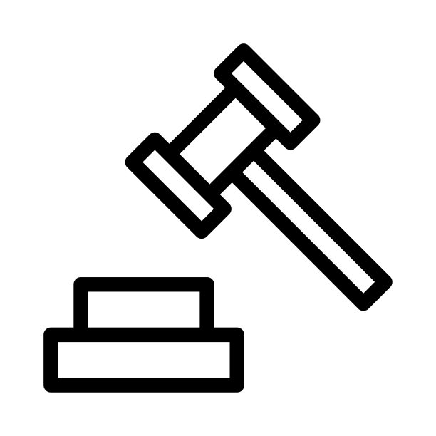 法庭木槌向量细线图标图片下载