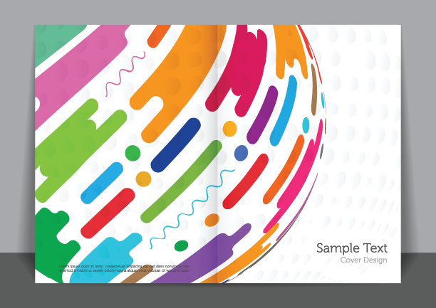 彩色的封面设计图片下载