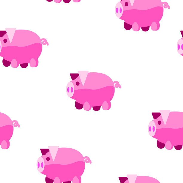 粉红色的猪模式图片下载