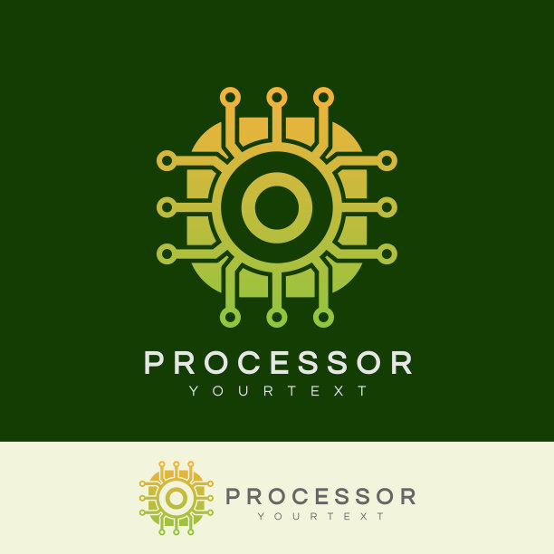 处理器初始字母O图标设计图片下载