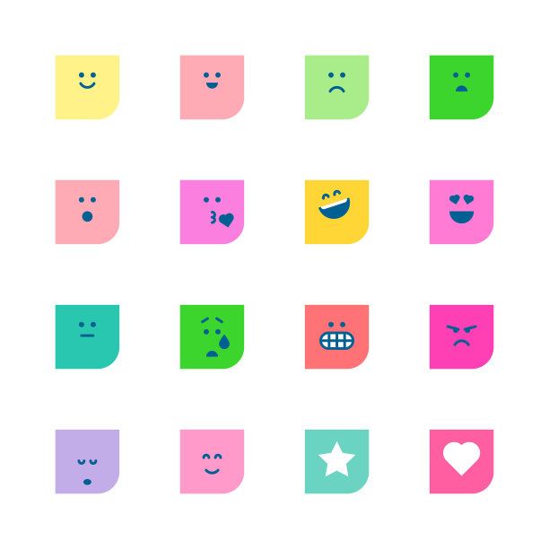 一组基本的表情反应图片下载