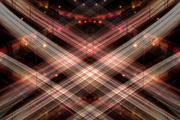 红绿灯在街道上穿行图片下载