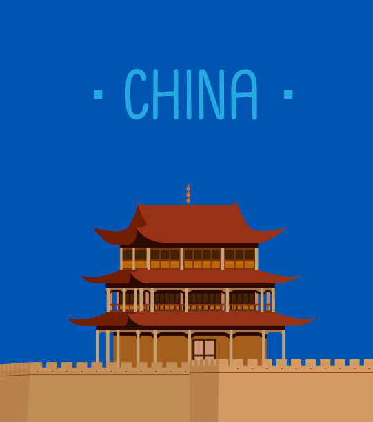 嘉峪关，中国的长城素材图片