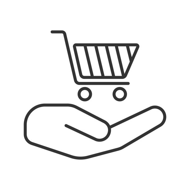 打开购物车图标的手图片下载