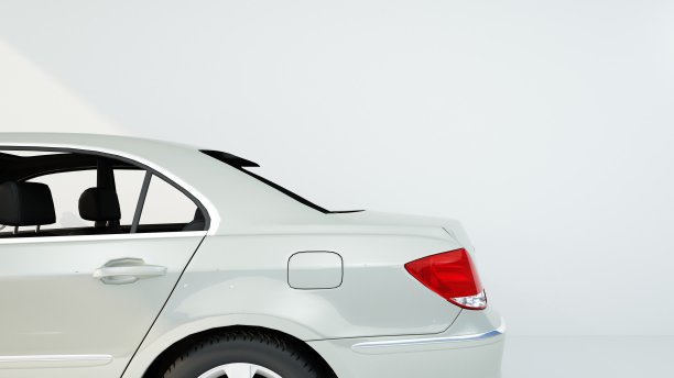 汽车3d渲染和白色背景图片下载