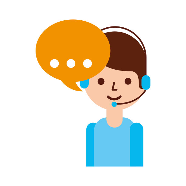 物流呼叫中心话务员耳机和语音气泡图片下载