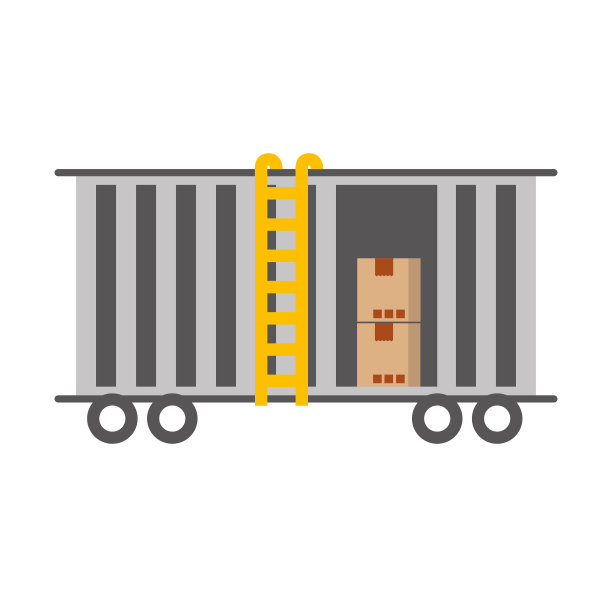 货运列车、货车、集装箱及集装箱物流运输设计要素图片下载