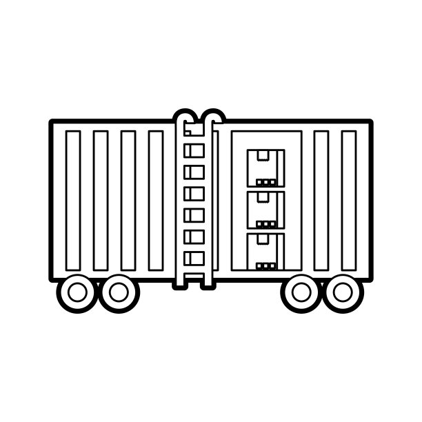 货运列车、货车、集装箱及集装箱物流运输设计要素图片下载