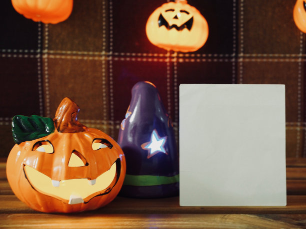 万圣节，南瓜娃娃，灯，明信片，备忘录，相框图片下载