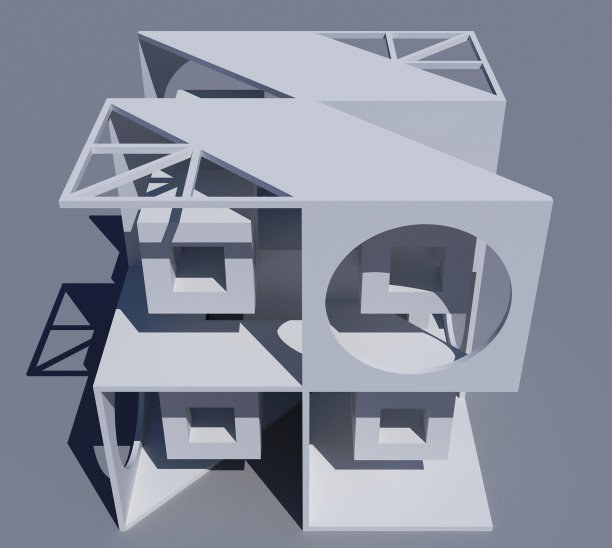 建筑的幻想。抽象的设计。图片下载