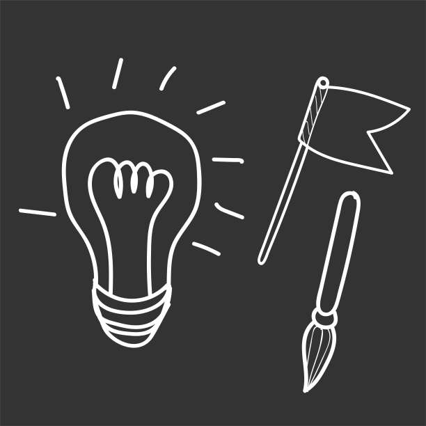 灯泡图标的涂鸦图片下载