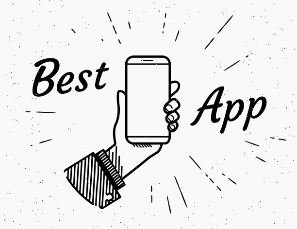 智能手机复古的插图图片下载