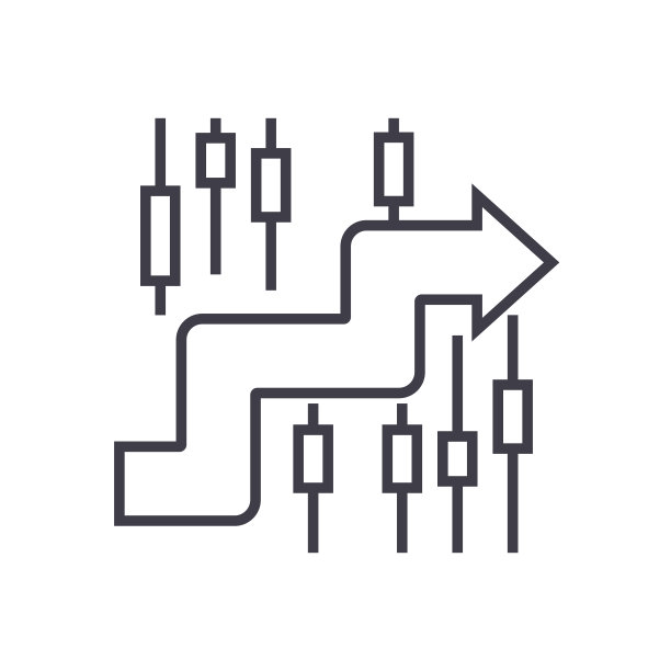 财务分析矢量线图标，标志，插图的背景，可编辑的笔画图片下载