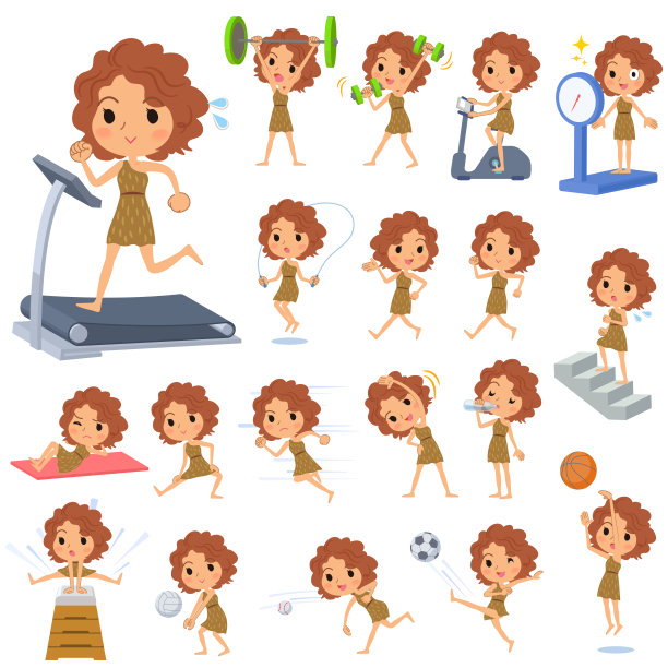 原始妇女-运动和锻炼图片下载