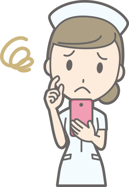 这是一个穿着白大褂的女护士在操作智能手机时遇到的麻烦图片下载