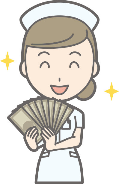 一个穿白大褂的女护士有一个包袱图片下载