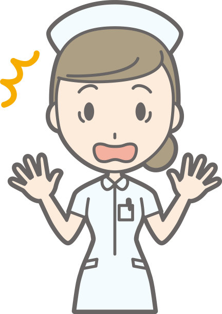 插图中穿着白大褂的女护士让人惊讶图片下载