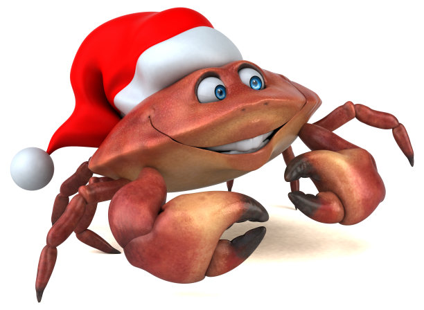 有趣的螃蟹- 3D插图图片下载