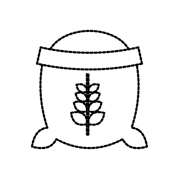 开麻袋小麦全面粮食农场图片下载