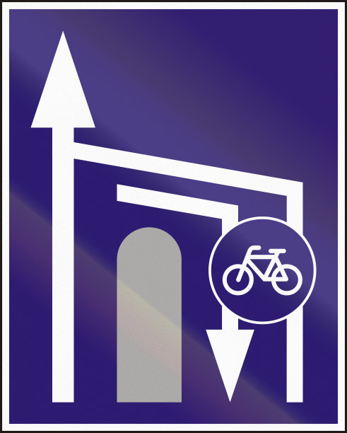 信息匈牙利道路标志-额外的双向自行车路终点图片下载