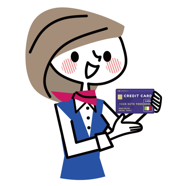 信用卡和店员。图片下载