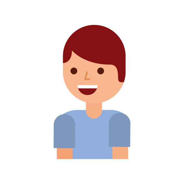 卡通男孩微笑肖像男图片下载