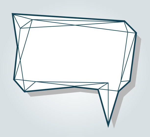 低多边形语音气球图片下载