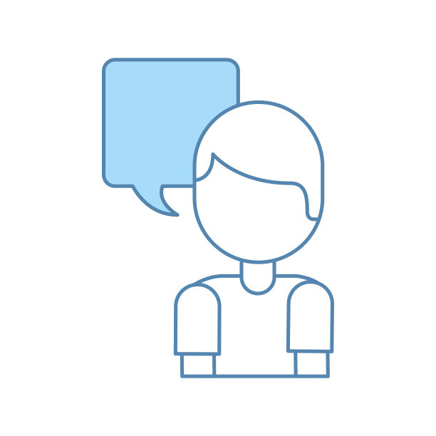 卡通男孩讲话泡泡信息谈话聊天图片下载