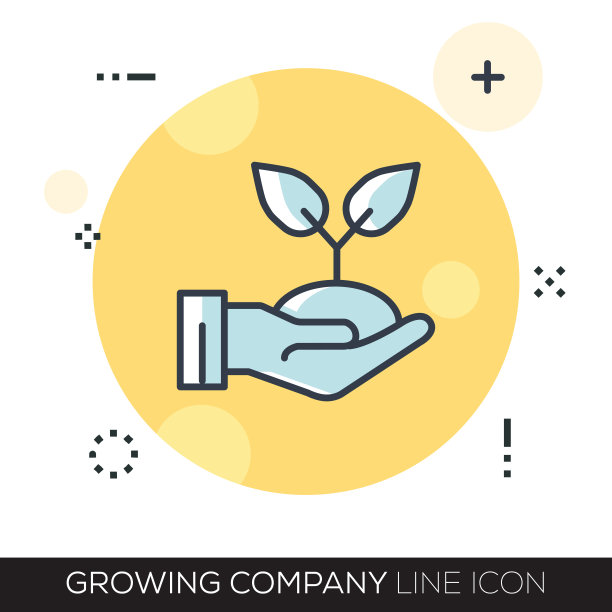 成长中的公司线图标图片下载