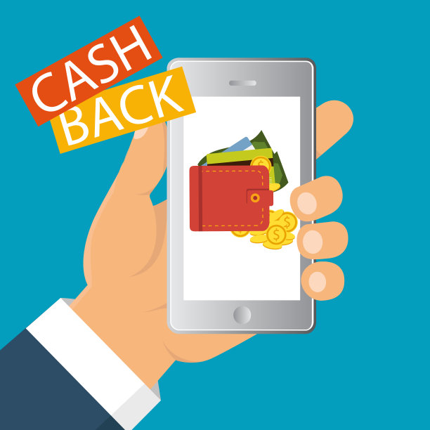 现金返还图标孤立的背景。退款标签，概念。向量图片下载