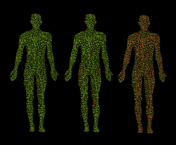 死亡阶段的概念，癌症的概念，衰老的概念，死亡组织的概念，皮肤问题的概念，素材图片