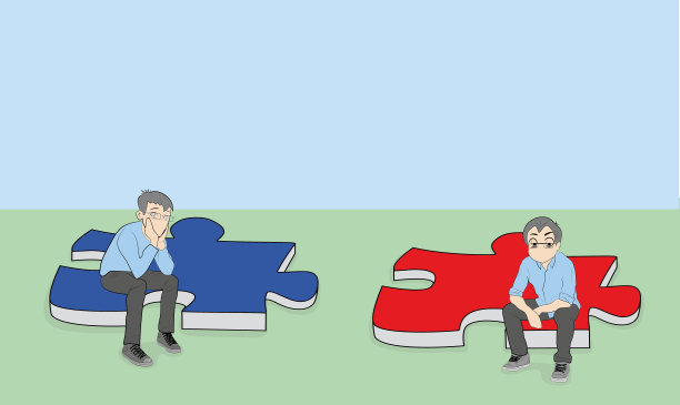 人们正面临着一个难题。矢量插图。图片下载