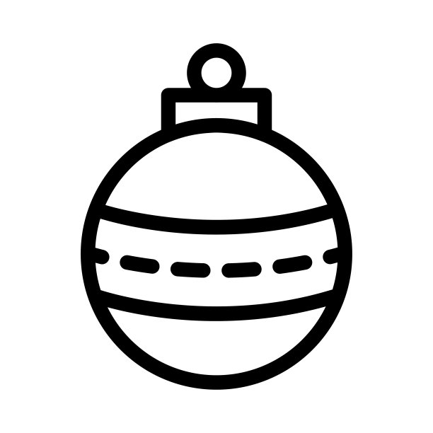 装饰球细线矢量图标图片下载