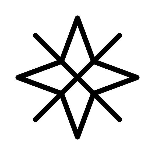 星星装饰细线矢量图标图片下载