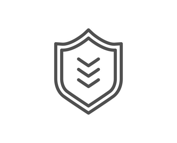 屏蔽线图标。保护信号。图片下载