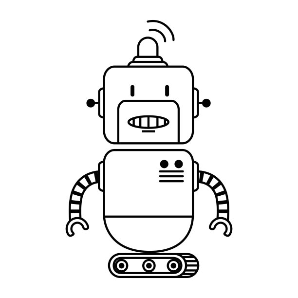 带轮子的电子机器人图片下载