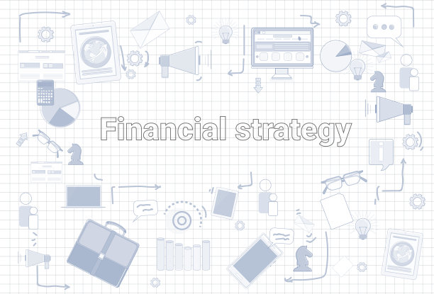 财务战略、企业经济发展规划、旗帜图片下载