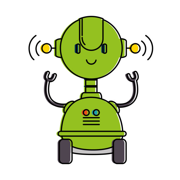 带轮子的电子机器人素材图片