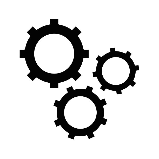 齿轮机孤立图标图片下载