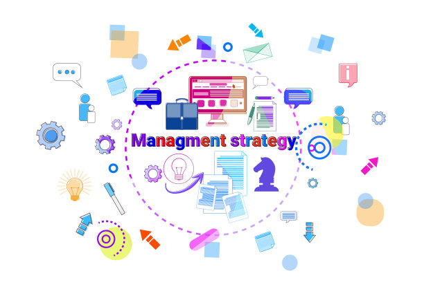 企业管理战略概念领导旗帜图片下载