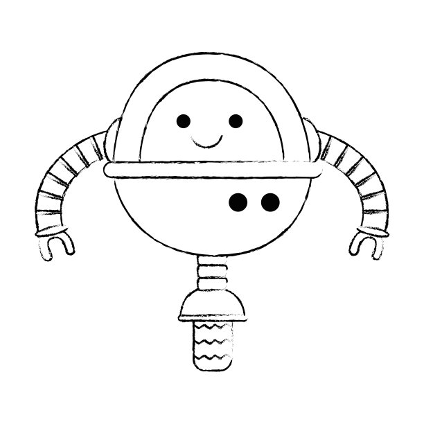 带轮子的电子机器人图片下载